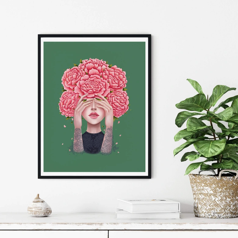 Póster Korenkova - No veo - verde 