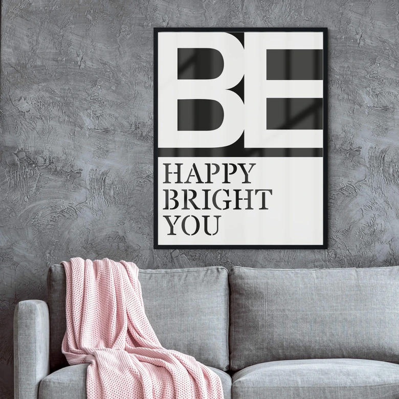 Plakat - Be happy be you 