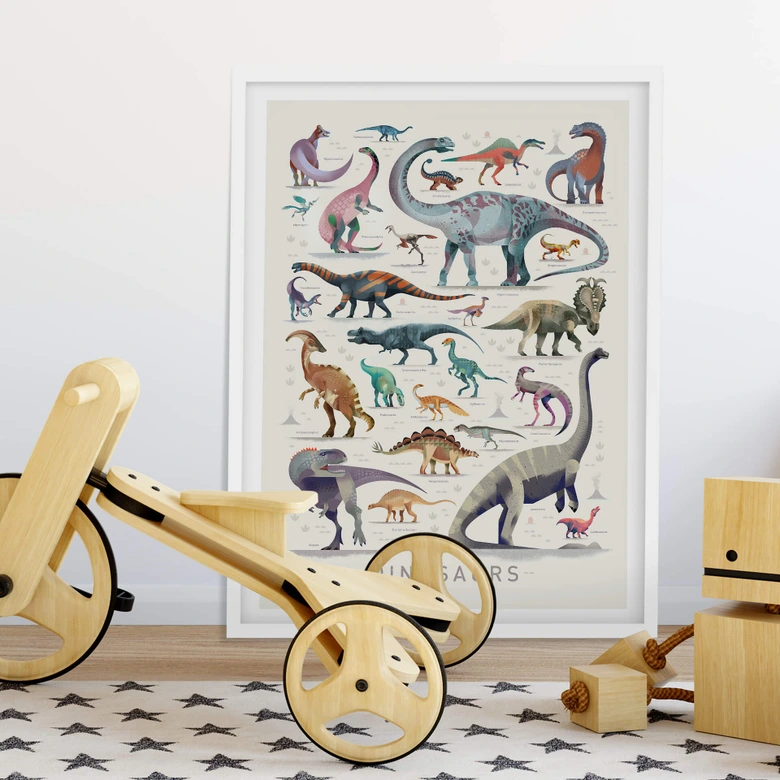 Plakat - Braun - Dinosaurs 
