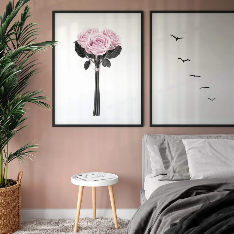 Póster Kubistika - Rosas silvestres 