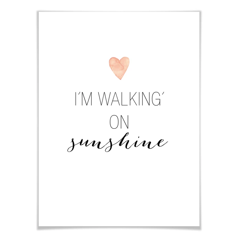 Poster Confetti & Cream - I'm walking on sunshine 