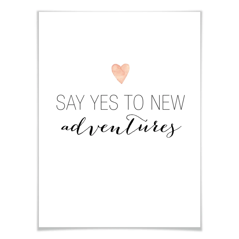 Poster Confetti & Cream - Say yes to new adventures 