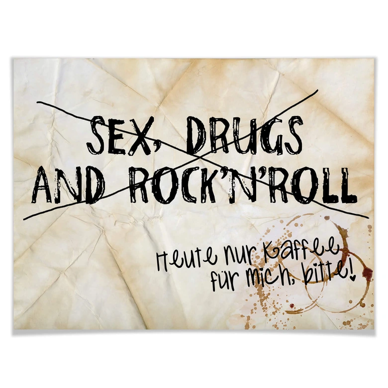 Poster Heute nur Kaffee für mich bitte! 