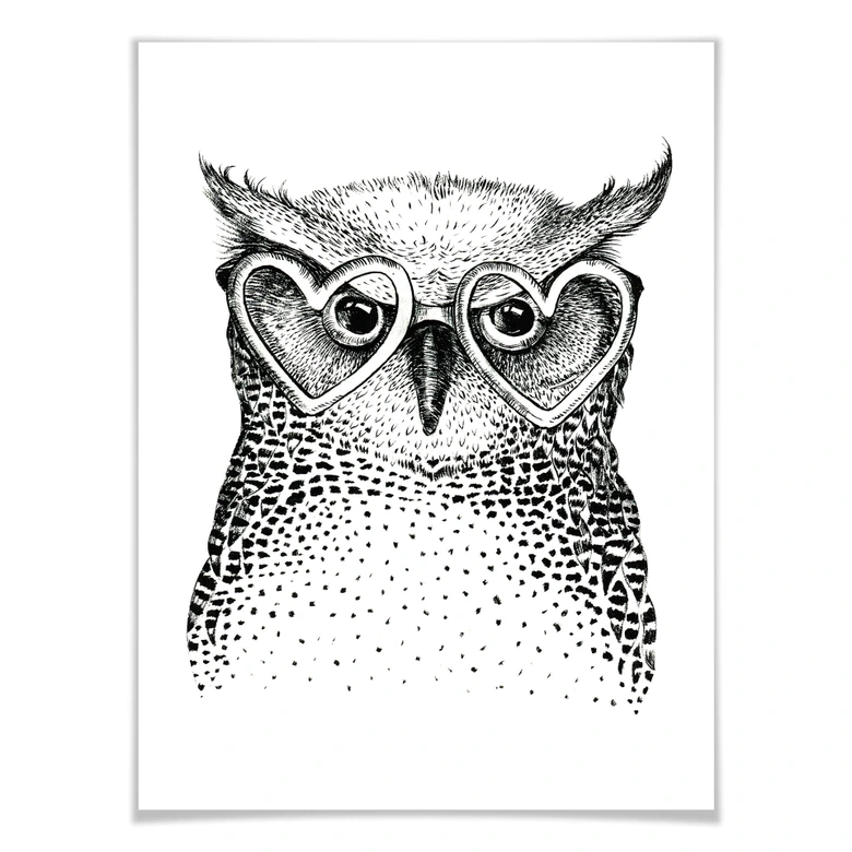 Poster Kvilis - Den lilla nördiga ugglan 