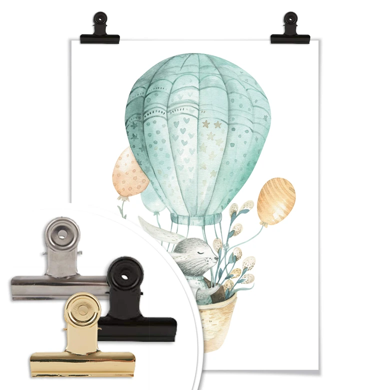 Poster Kvilis - Häschen im Ballon 