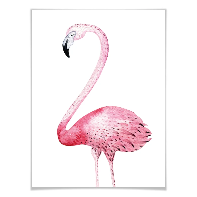 Poster Kvilis - Pink Flamingo 01 
