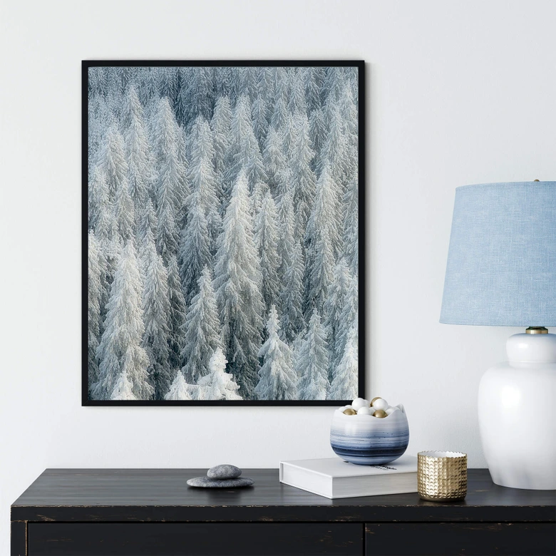 Poster Kalliolahti - Weisser Winter - Hochkant 