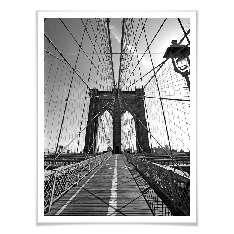 Póster Perspectiva del puente de Brooklyn 