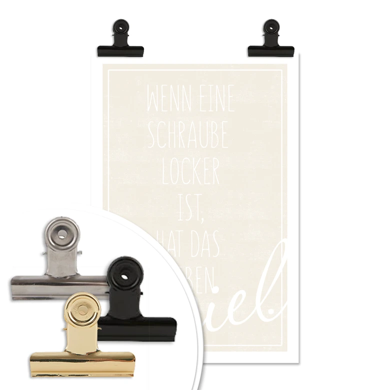 Poster Wenn eine Schraube locker ist... 