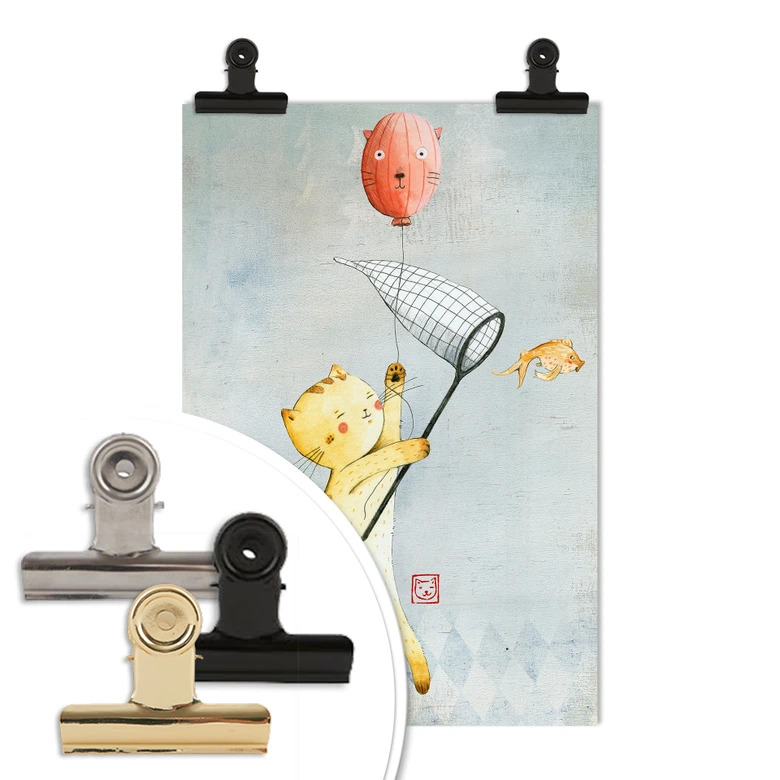 Poster Loske - Katze mit Ballon 
