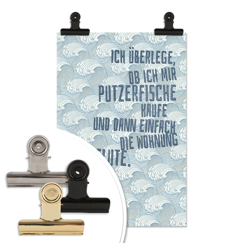 Poster Ich überlege, ob ich mir Putzerfische kaufe 