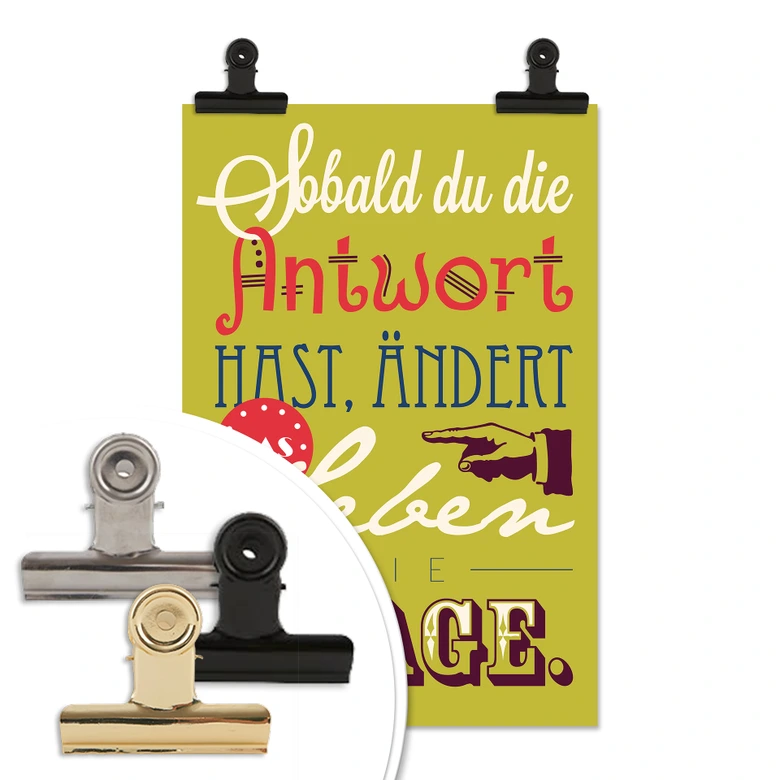 Poster Sobald du die Antwort hast... 