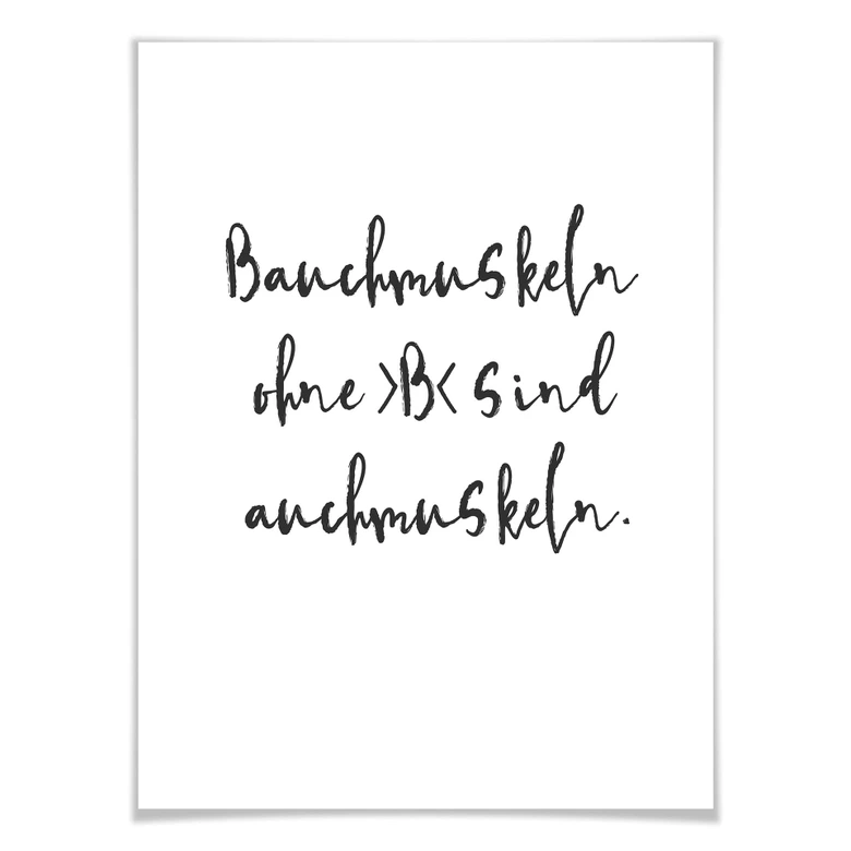 Poster - Bauchmuskeln ohne B 