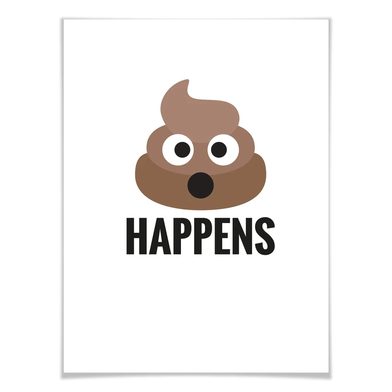 Poster - Emojione - Shit happens 