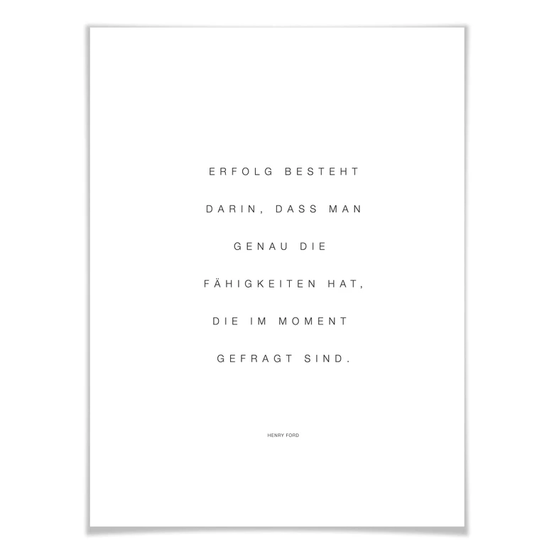 Poster - Erfolg besteht darin… 