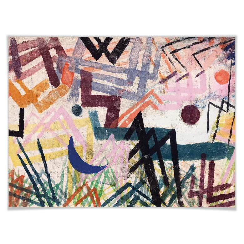 Póster Klee - El juego de fuerzas en un paisaje de Lech 