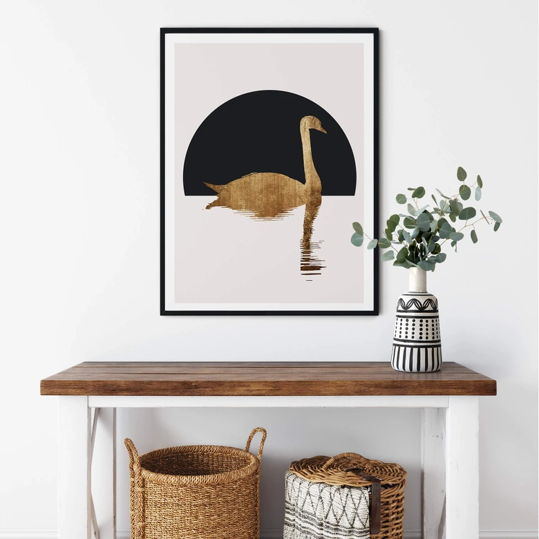 Plakat - Kubistika - Svanesø under halvmånen  