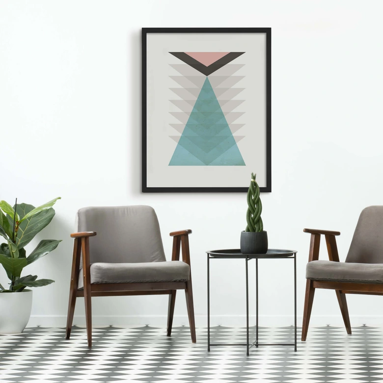 Poster Nouveauprints - Totem aqua & pink 