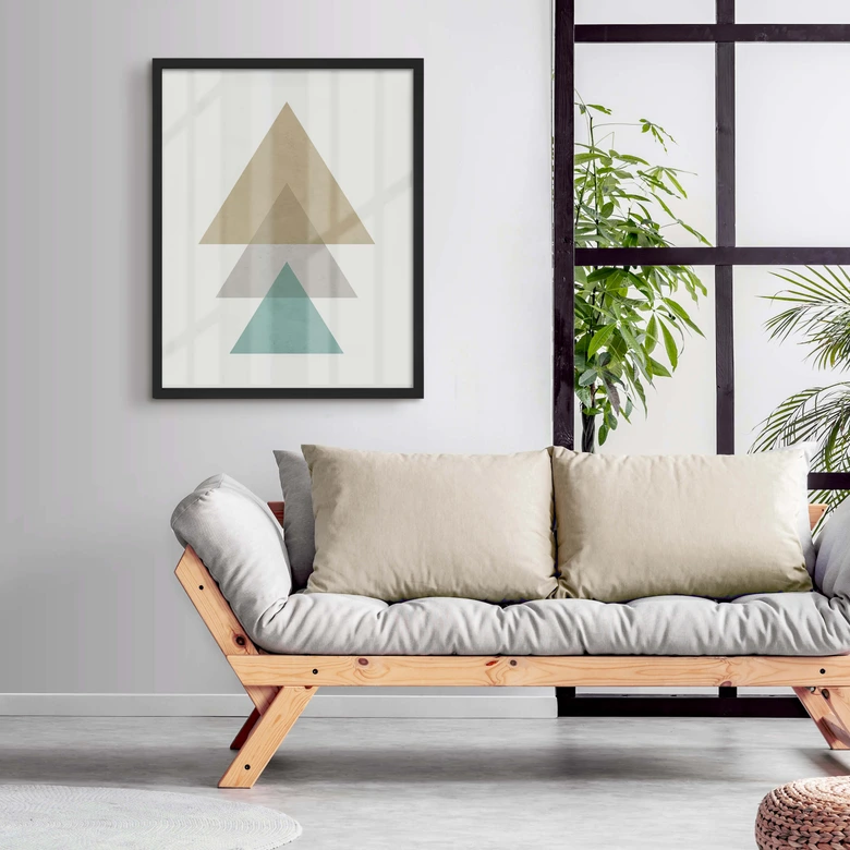 Poster Nouveauprints - Triangles aqua 