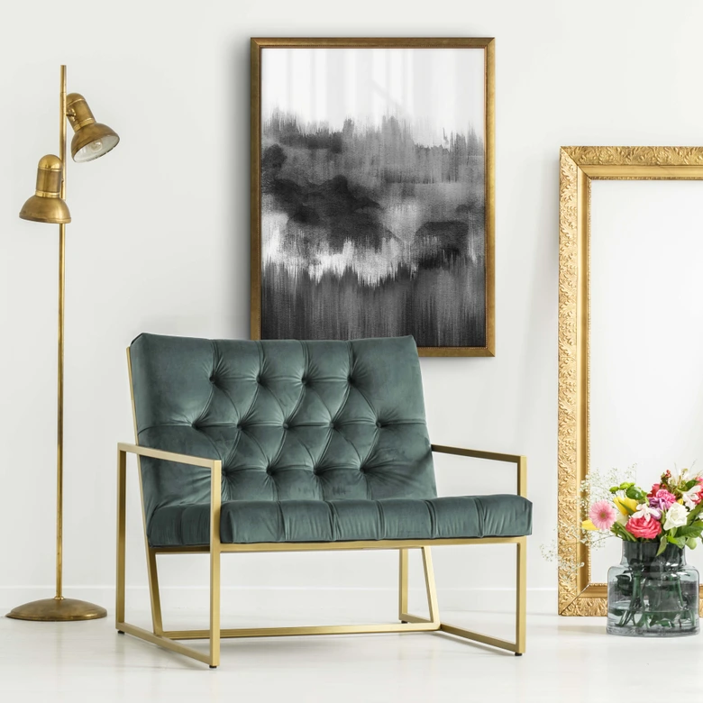 Póster Nouveauprints - Acuarela Pinceladas (negro) 