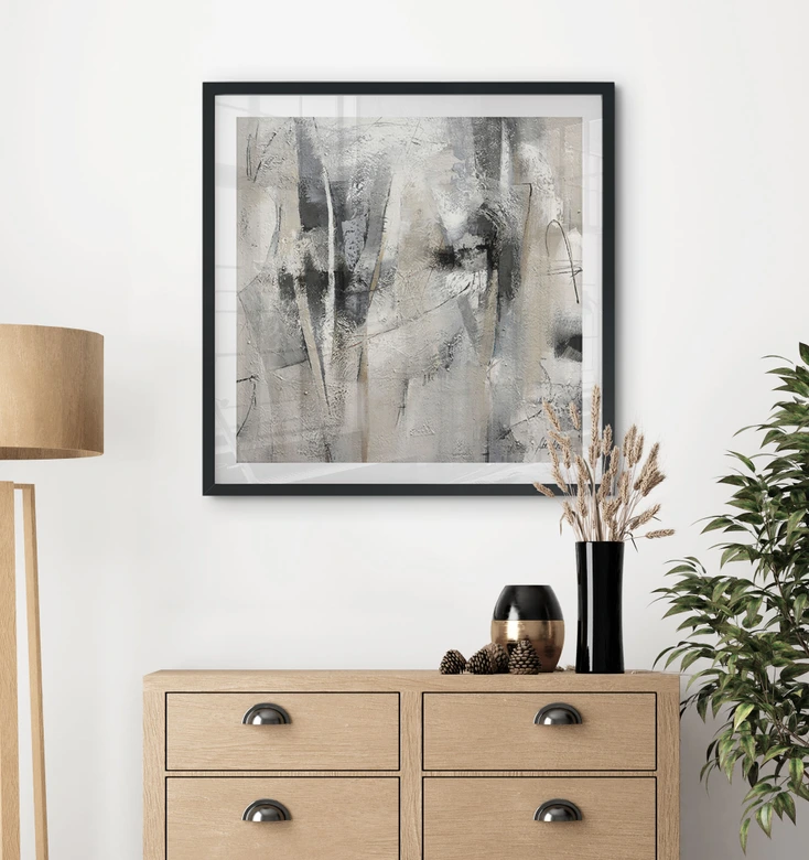 Poster Abstrakte Landschaft - Fedrau - Quadratisch 