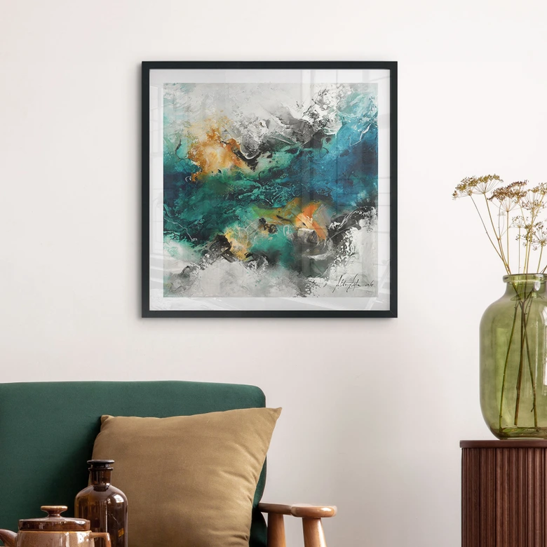 Poster Farbnebel abstrakt - Fedrau 