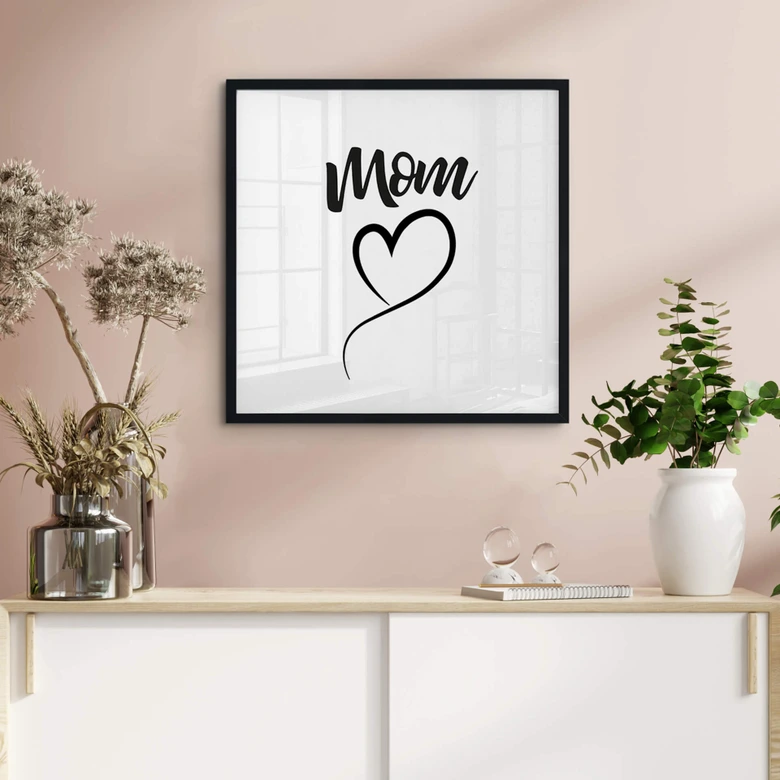 Poster Mom Herz - Quadratisch 