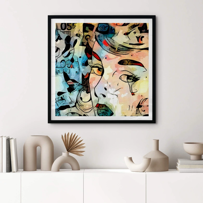 Poster Zamart - Hommage an Miro - Die Träne - Quadratisch 