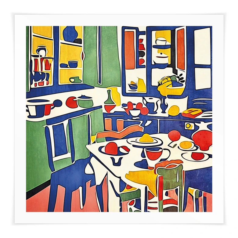 Póster En la cocina - Inspirado en Matisse - Zamart 