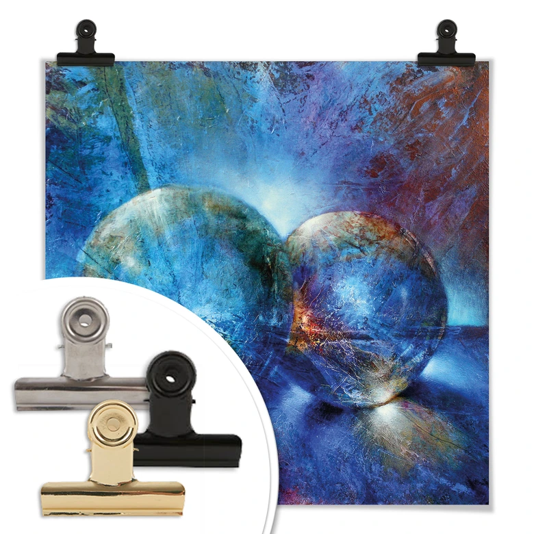Poster Schmucker - Zwei blaue Murmeln 