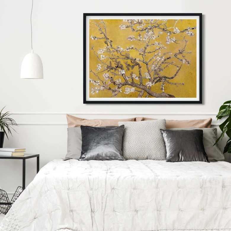 Poster van Gogh - Mandelblüte Ocker 
