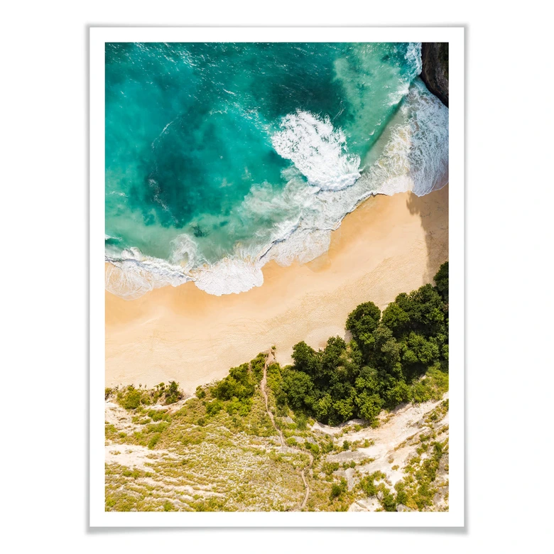 Poster Colombo -Plage vue d’en haut - Portrait 