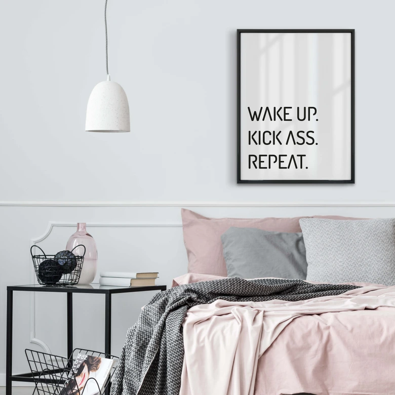 Poster - Wake up kick ass repeat 