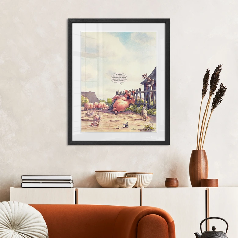 Fine Art Poster mit Passepartout - Marunde - Unter Kollegen (1994) 