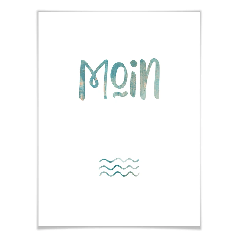 Poster Moin - Norddeutscher Gruß 