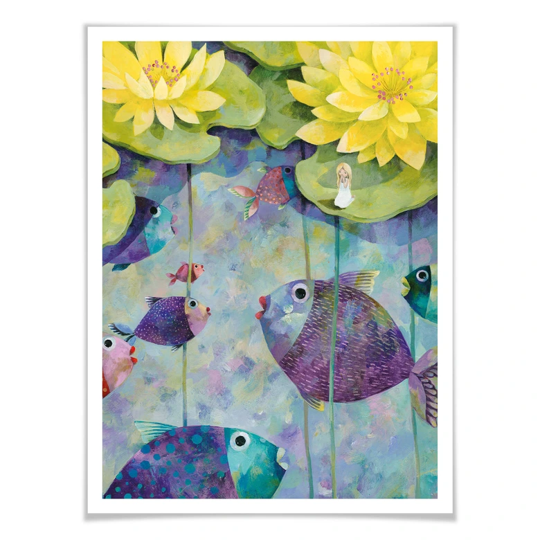 Poster Blanz - Gelbe Seerosen 