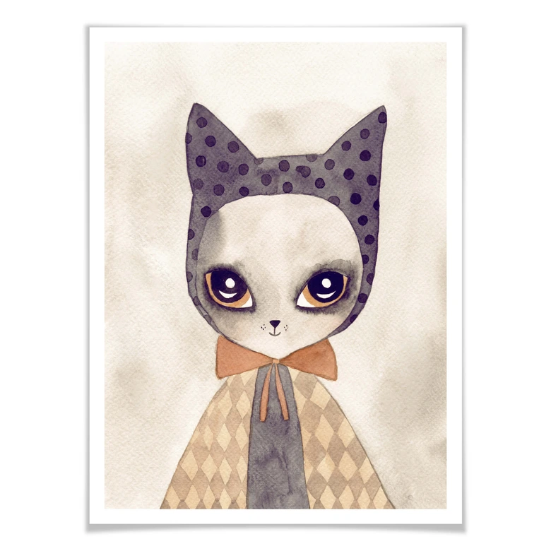 Plakat z kotem karnawałowym 