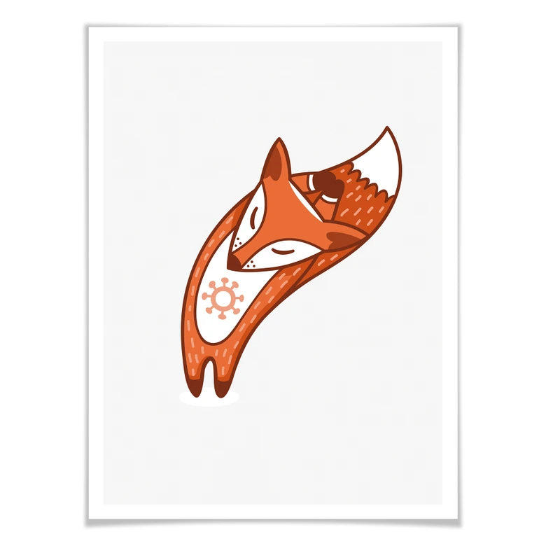 Poster - Yoga fox 01 
