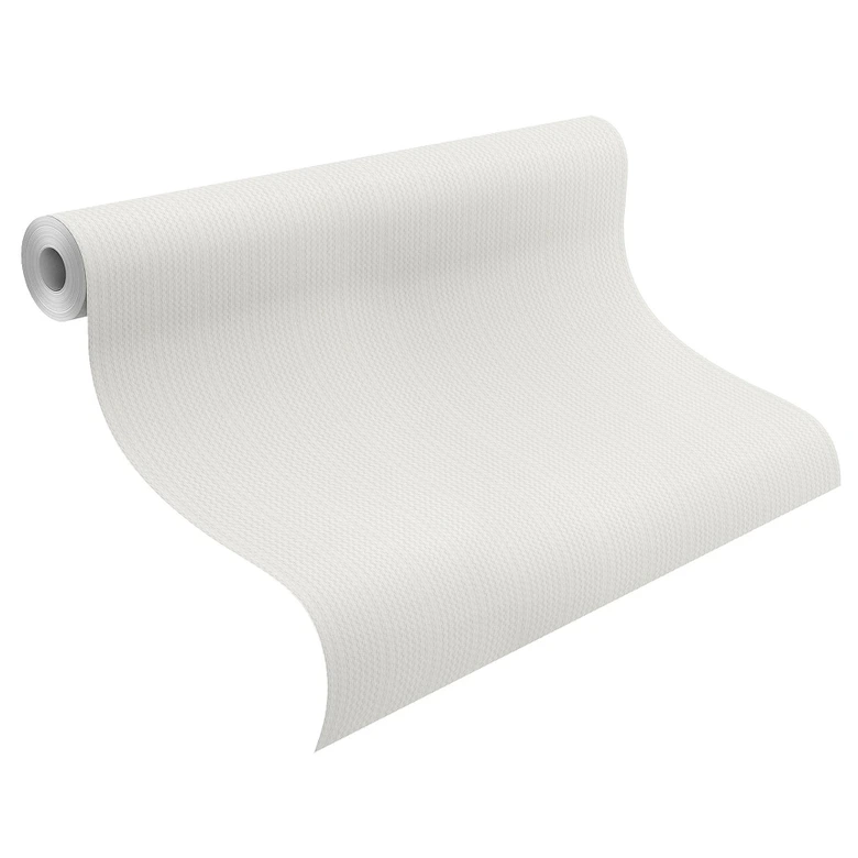 Almindeligt tapet, tekstureret non-woven tapet Bauhaus hvid  
