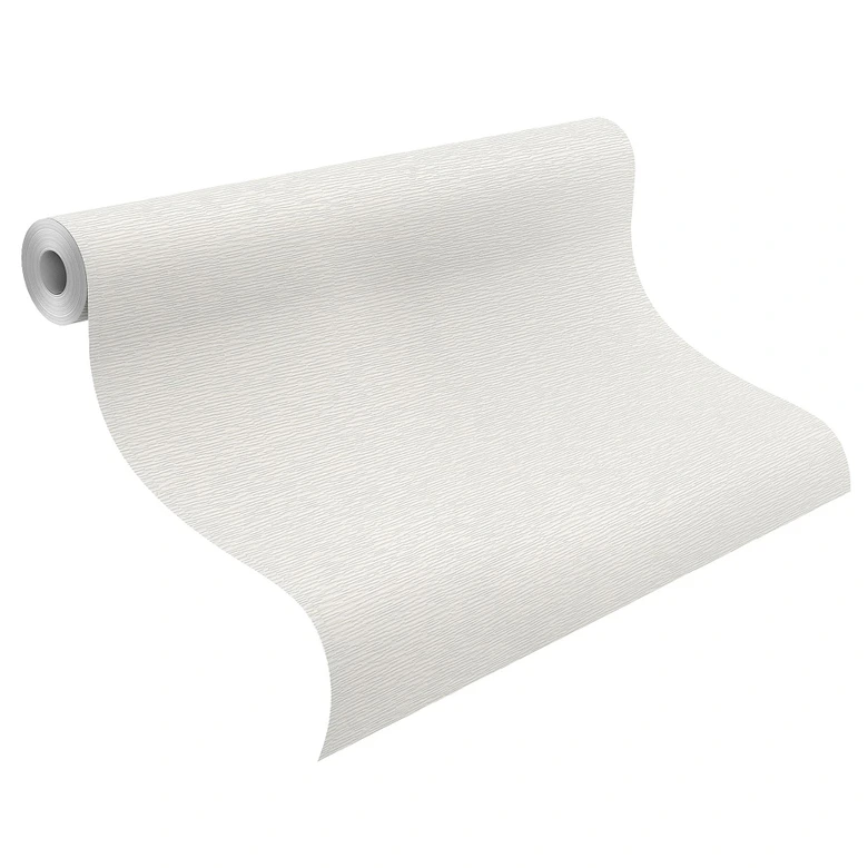 Effen behang, patroonbehang met structuur Bauhaus wit 