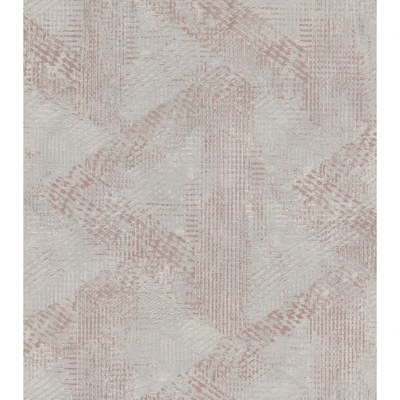 Rasch Vliestapete Finca steingrau, misty rose, altrosa 