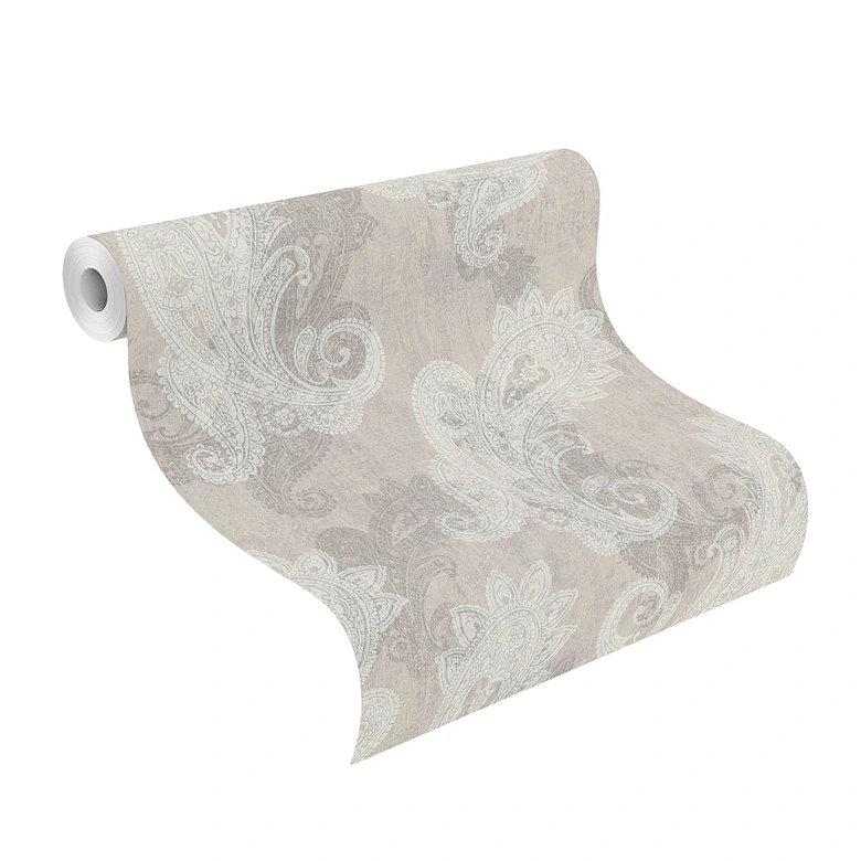 Rasch non-woven tapet, vægbeklædning indisk stil taupe 