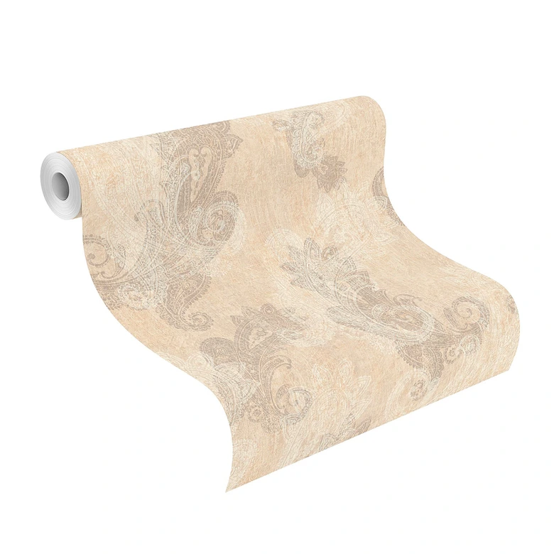 Rasch Vliestapete, Mustertapete Indian Style taupe 