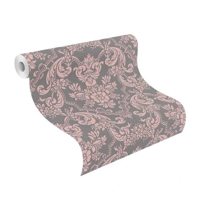 Rasch Vliestapete, Mustertapete Trianon XIII rose, taupe 