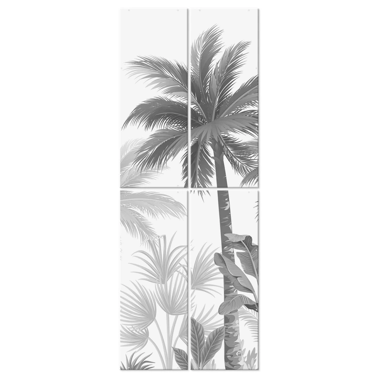 Séparation de pièce, paravent, paravent suspendu Paysage de palmiers exotiques 