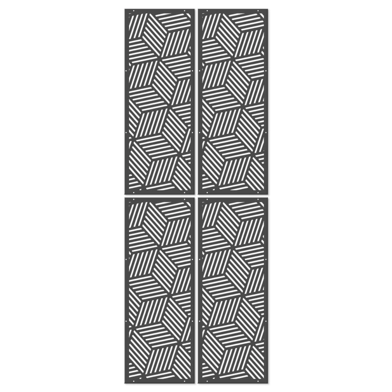 Raumteiler, Paravent, Sichtschutz hängend Geometrisches Muster - Rauten erweiterbar 