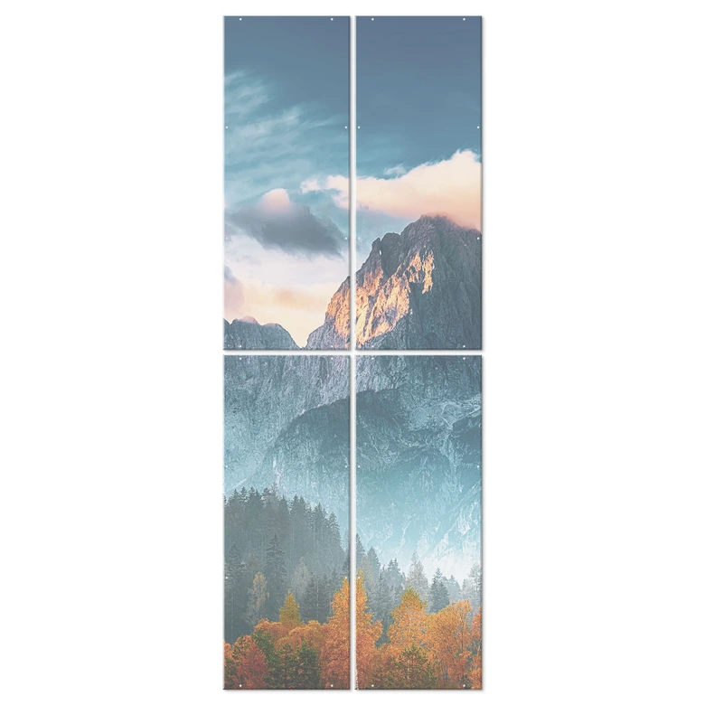 Raumteiler, Paravent, Sichtschutz hängend Herbstliche Landschaft am Gipfel Triglav 