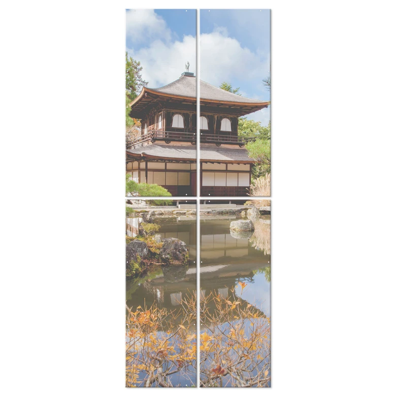 Divisorio per ambienti, schermo, schermo appeso per la privacy Tempio giapponese 