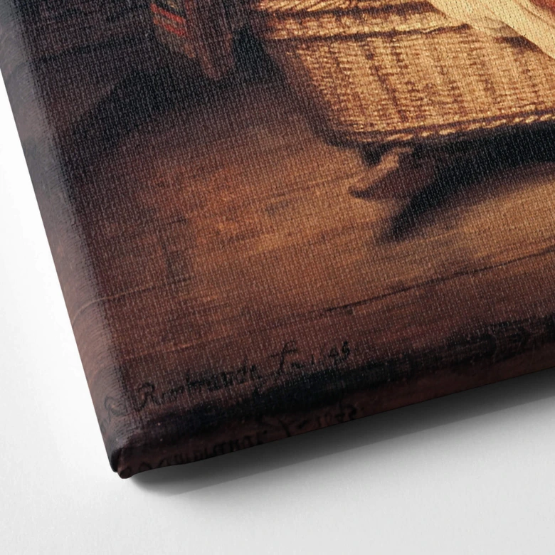 Leinwandbild Rembrandt - Heilige Familie mit Engeln 