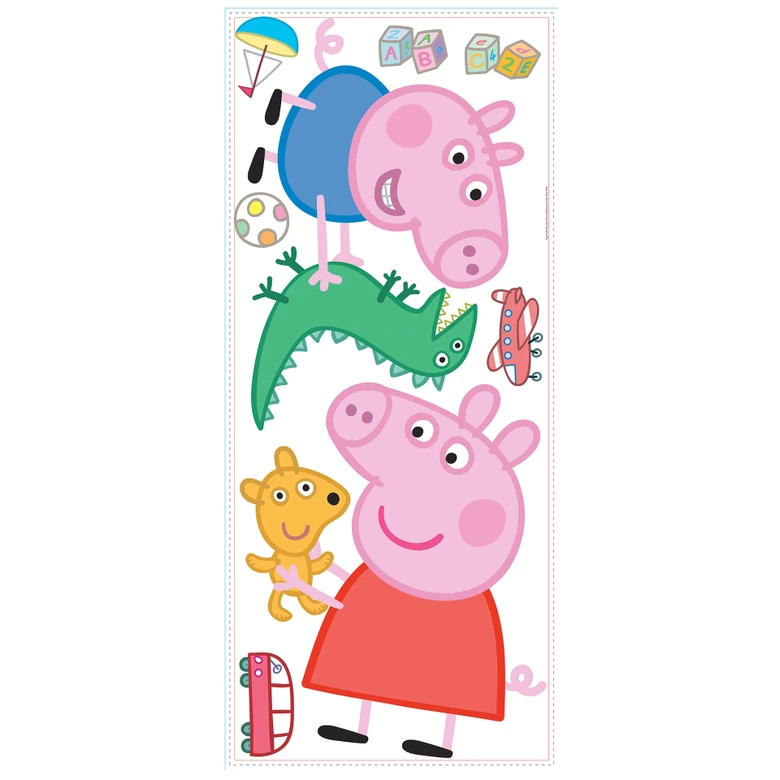 Muursticker set Peppa Pig  met George 